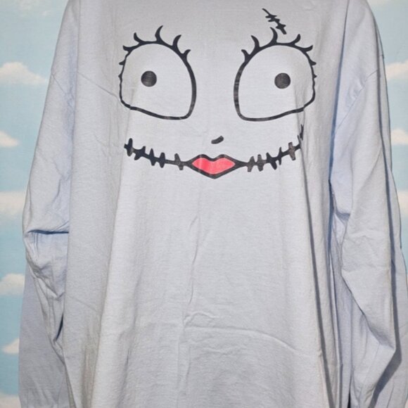 Nightmare Before Christmas Sally Face Y2K Halloween Long Sleeve T Shirt XL - Picture 2 of 7